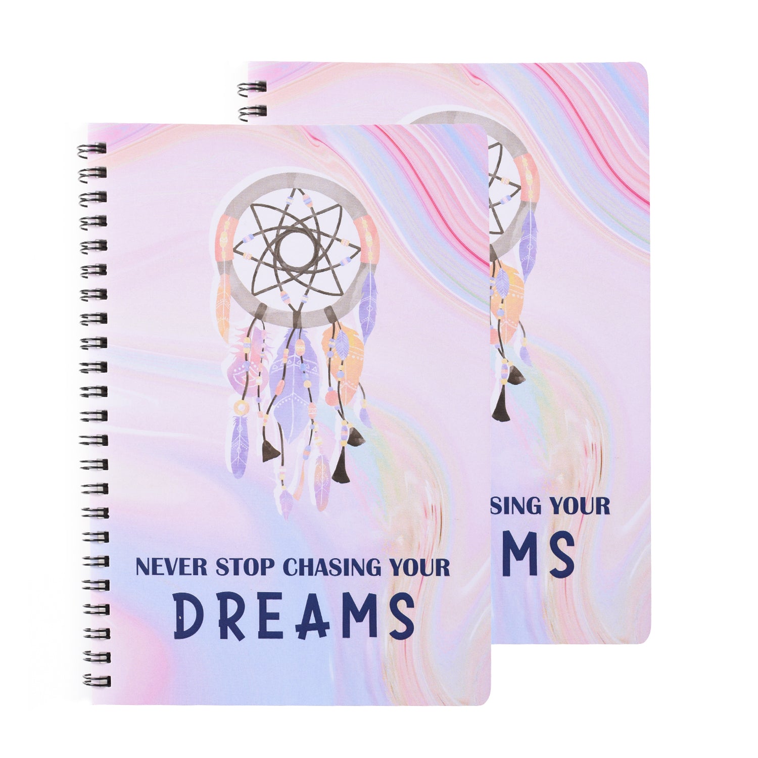 Never Stop Chasing Your Dreams Dotted A5 Wiro Journal - Journals