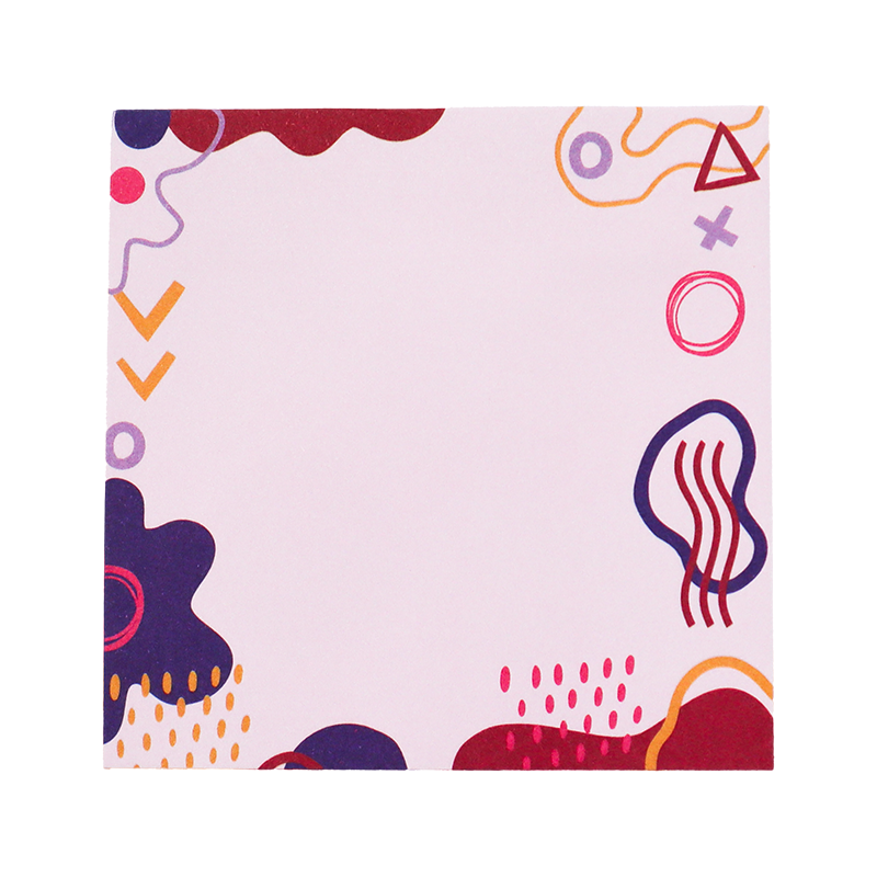 Abstract Art Pink Sticky Notes