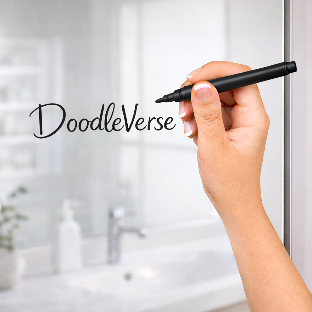 Black Metallic Glass Marker Pen