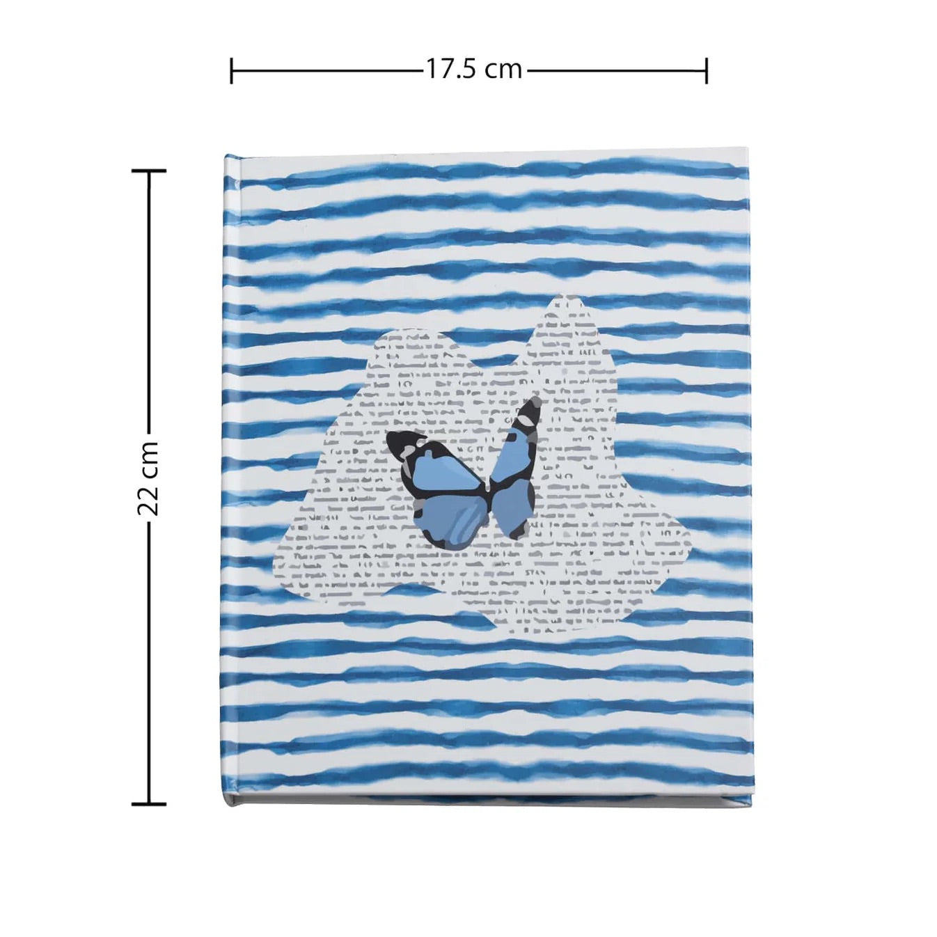 Blue Butterfly Ruled Hardcover Notebook - Notebook