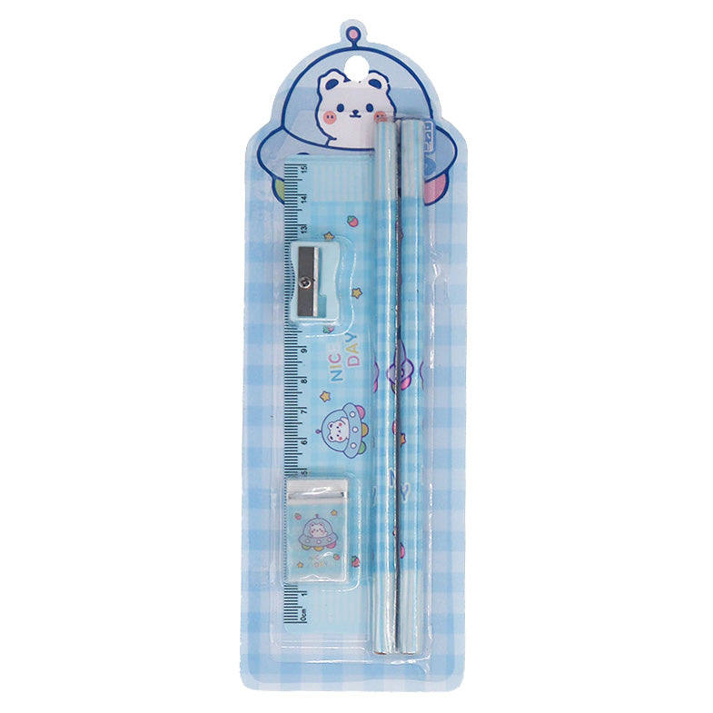 Kawaii Animal Friends 4-Piece Stationery Set