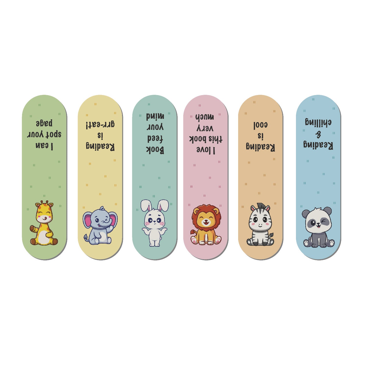 Animal Magnetic Bookmark - Pack of 6 - Bookmark