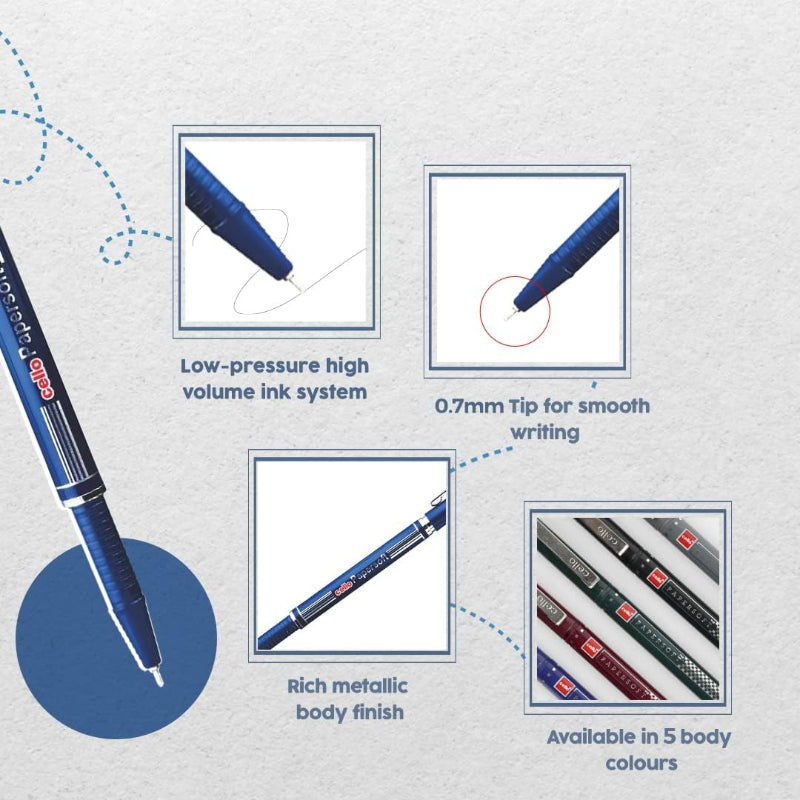Ball pen with 0.7mm tip for smooth writing