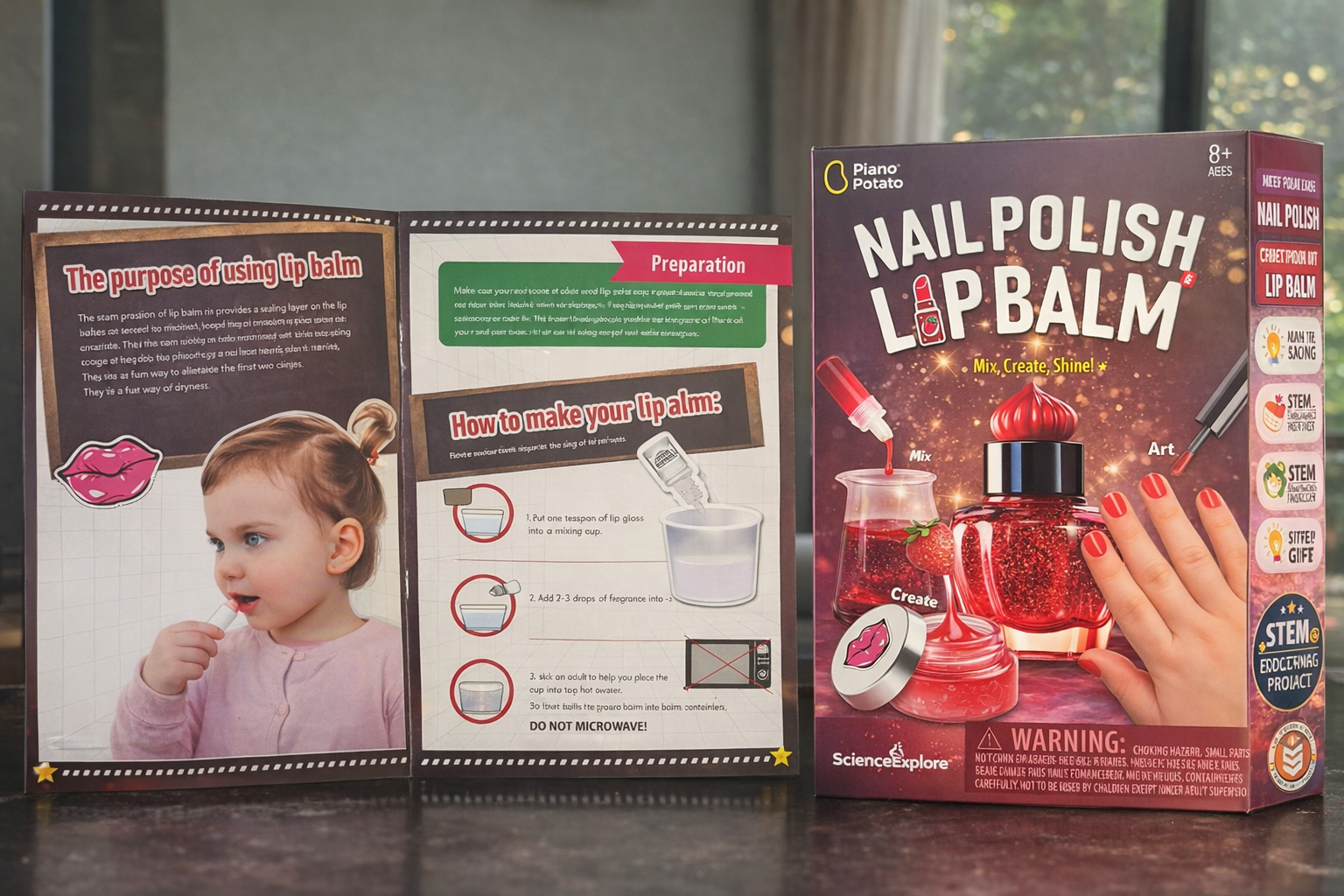 Nail Polish & Lip Balm DIY STEM Kit