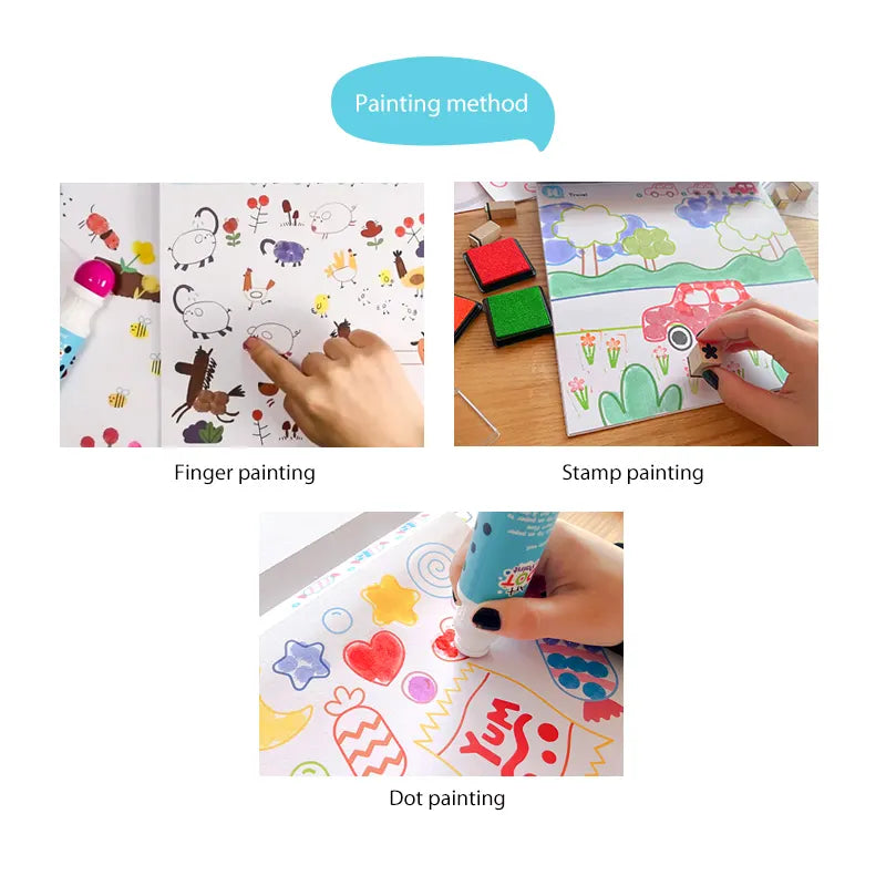 First Dot Kit for Dot Painting, Finger painting and stamp painting