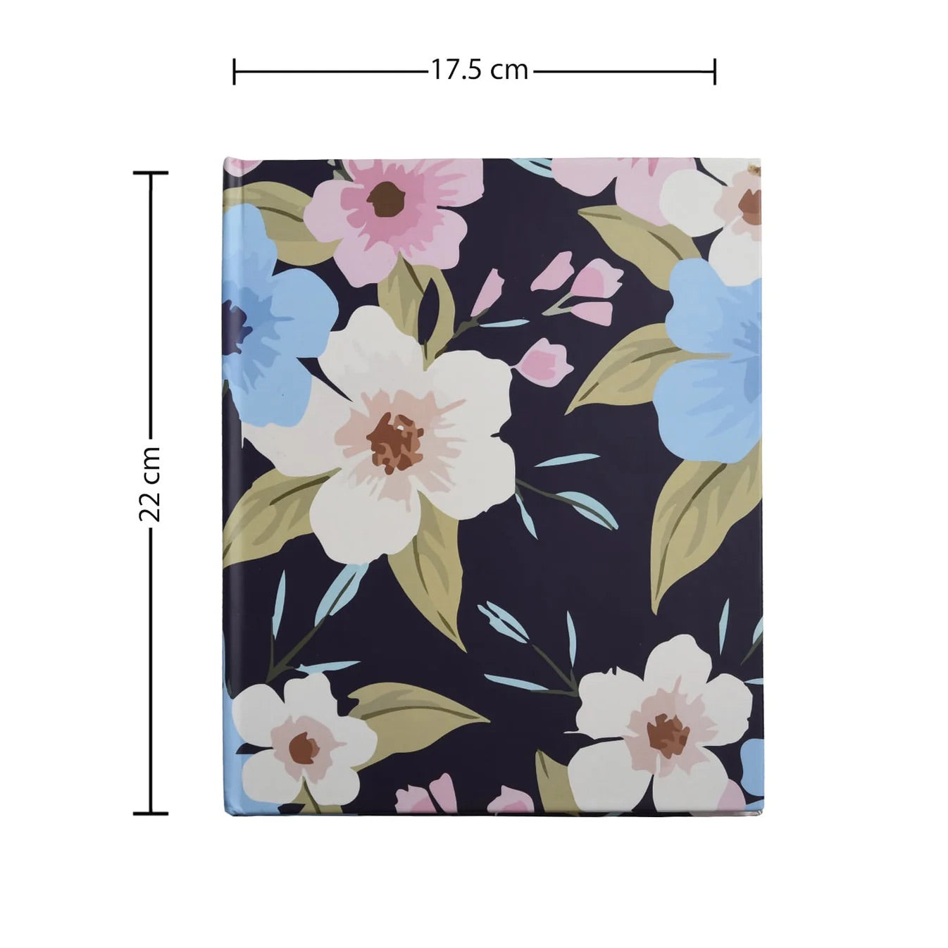Dark Floral Hardcover Notebook Ruled Pages - Notebook