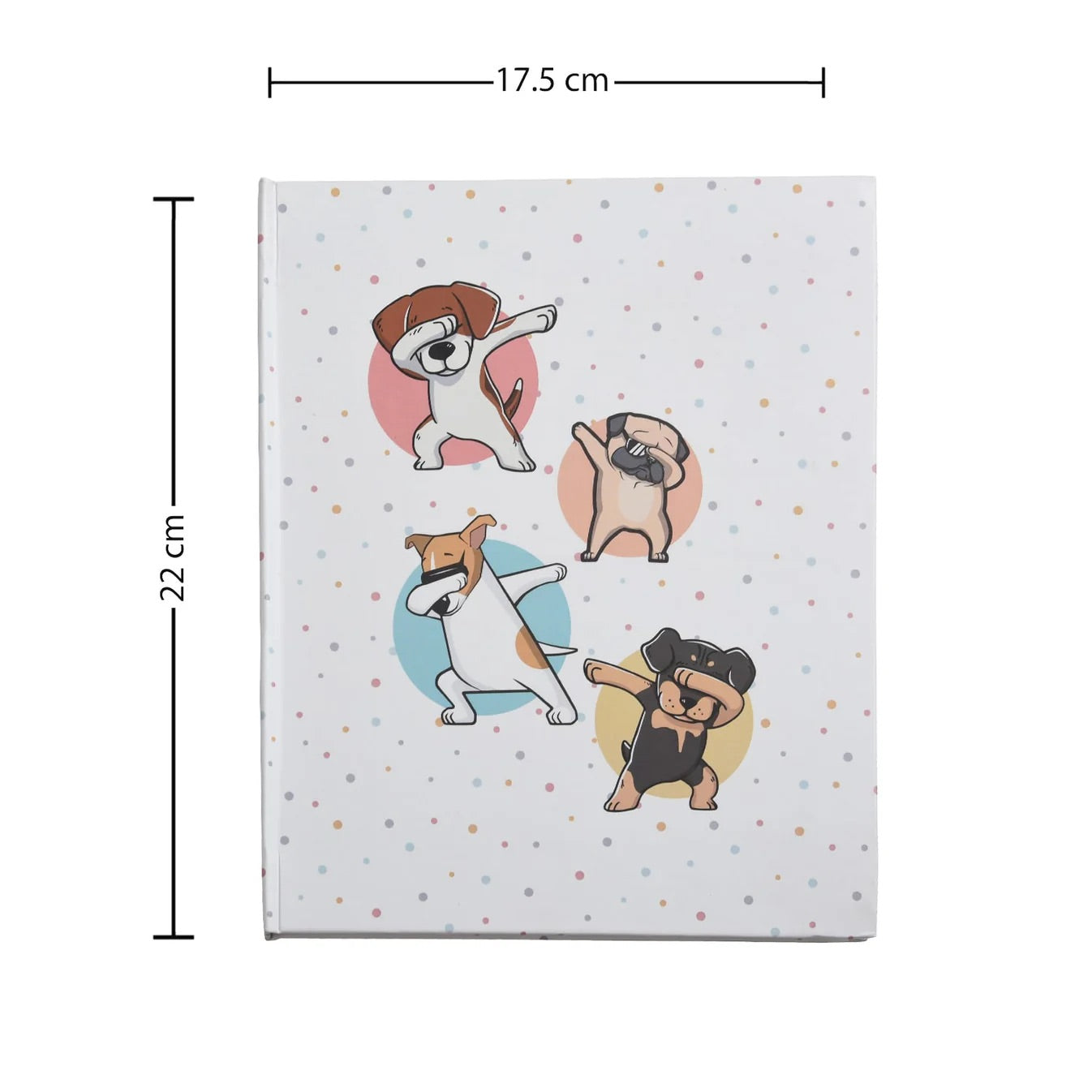 Dog Dab Ruled Hardcover Notebook