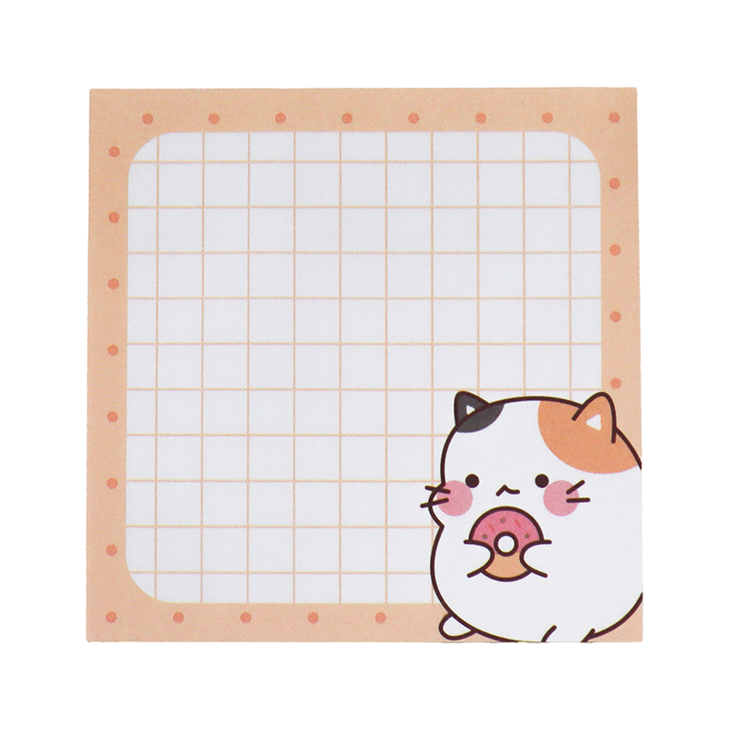 Kawaii Donut Cat Grid Sticky Notes