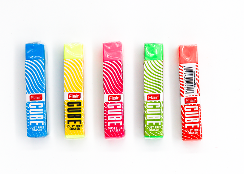 Flair Creative Cube Dust Free Eraser Assorted Colours