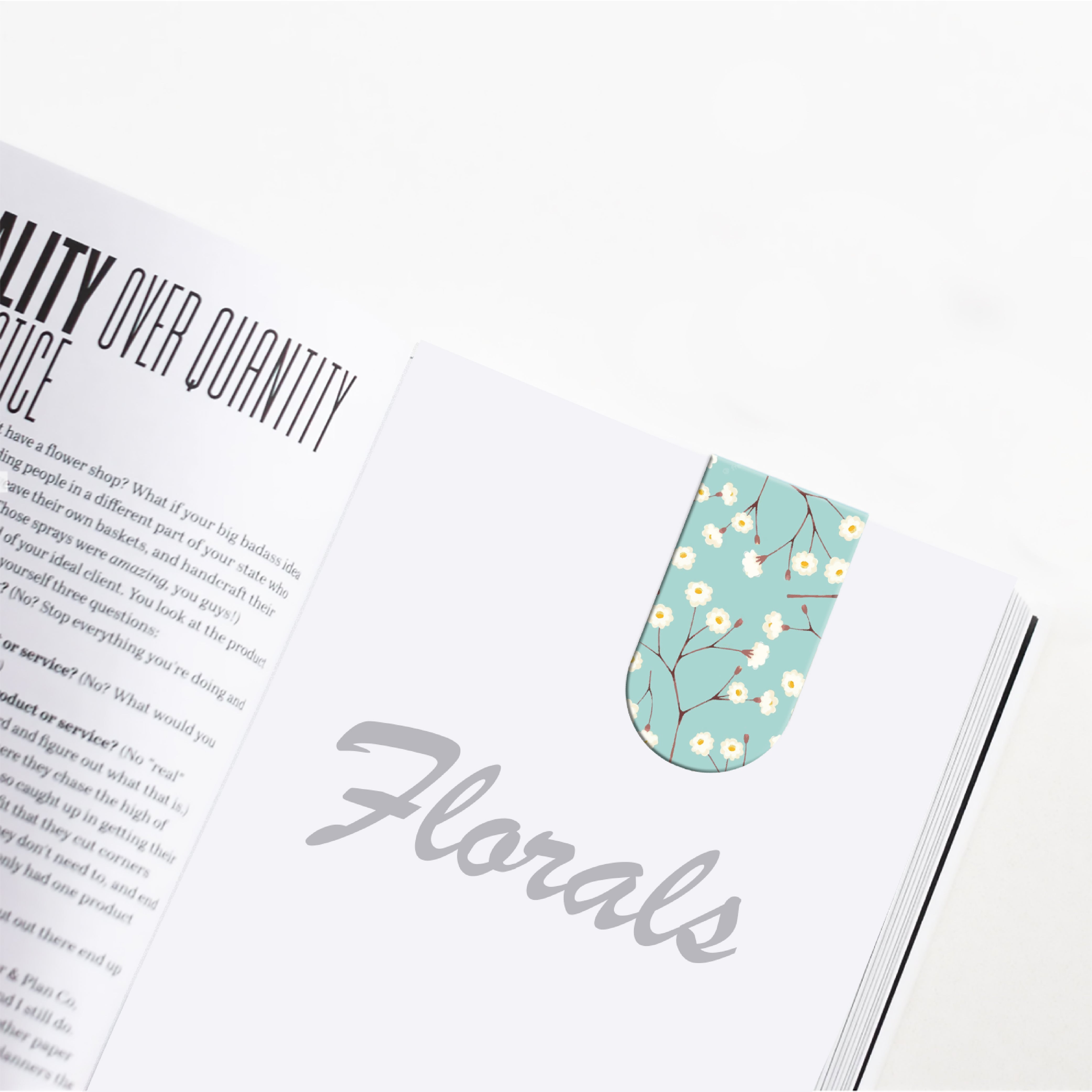 Floral Magnetic Bookmark