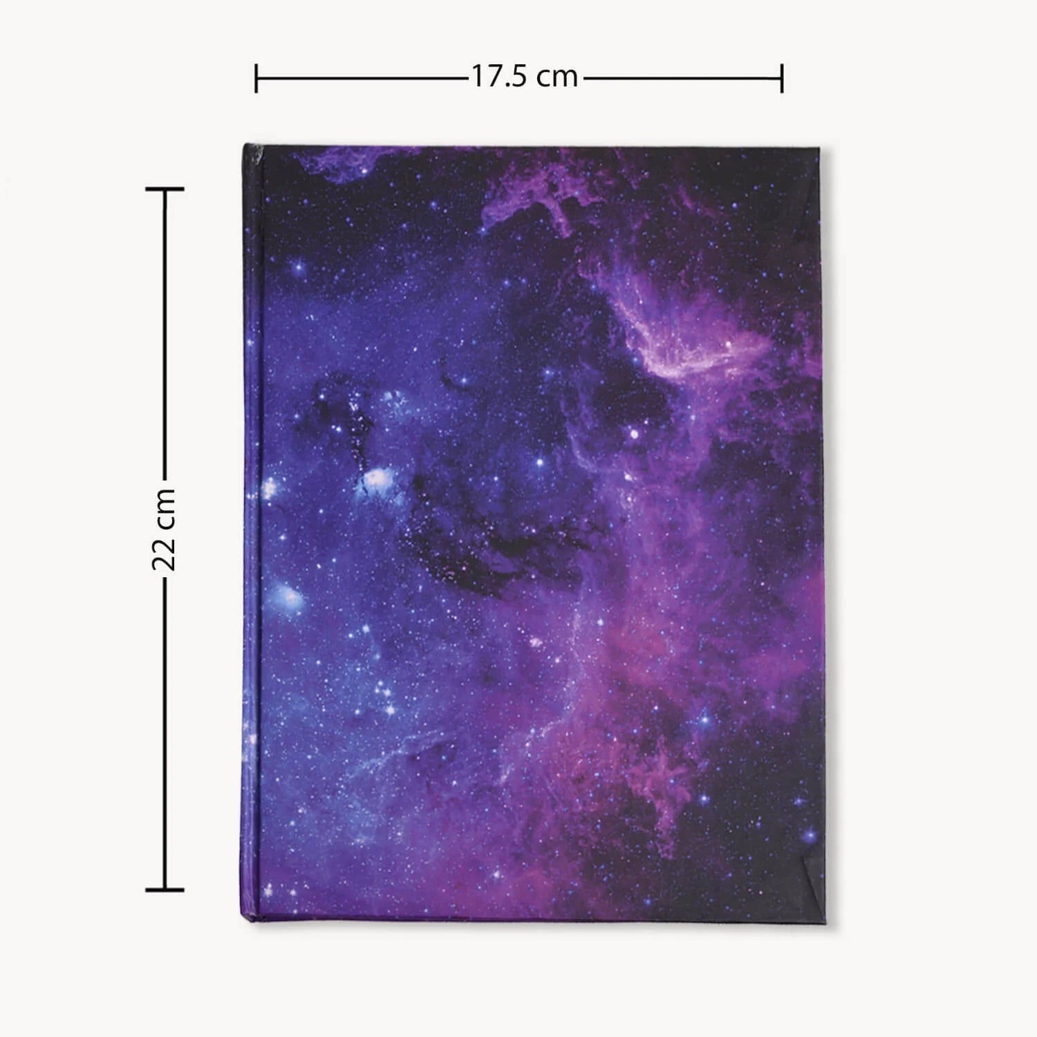 Purple Galaxy Ruled Hardcover Notebook - Notebook