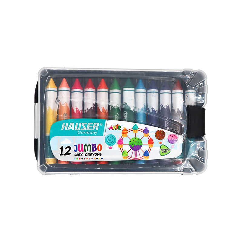 Hauser Artz Jumbo Wax Crayons - 12 Shades