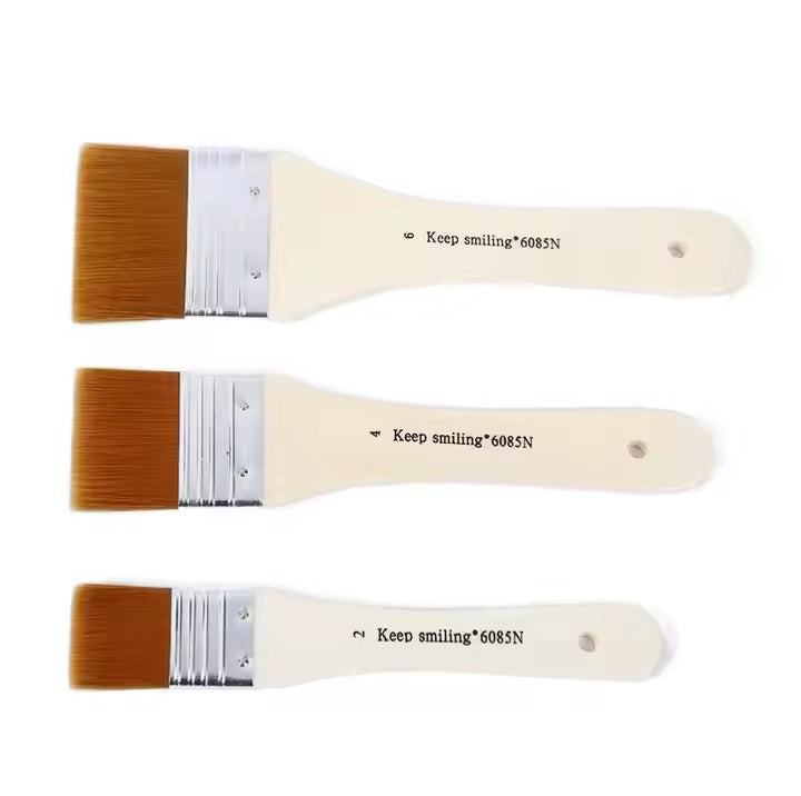 Keep Smiling 3pcs Wood Gesso Brush Set