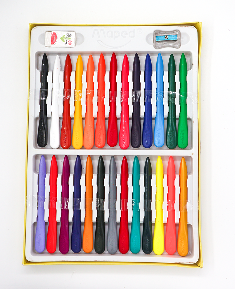Maped School Peps PlastiClean Erasable Plastic Crayons - 26 Shades