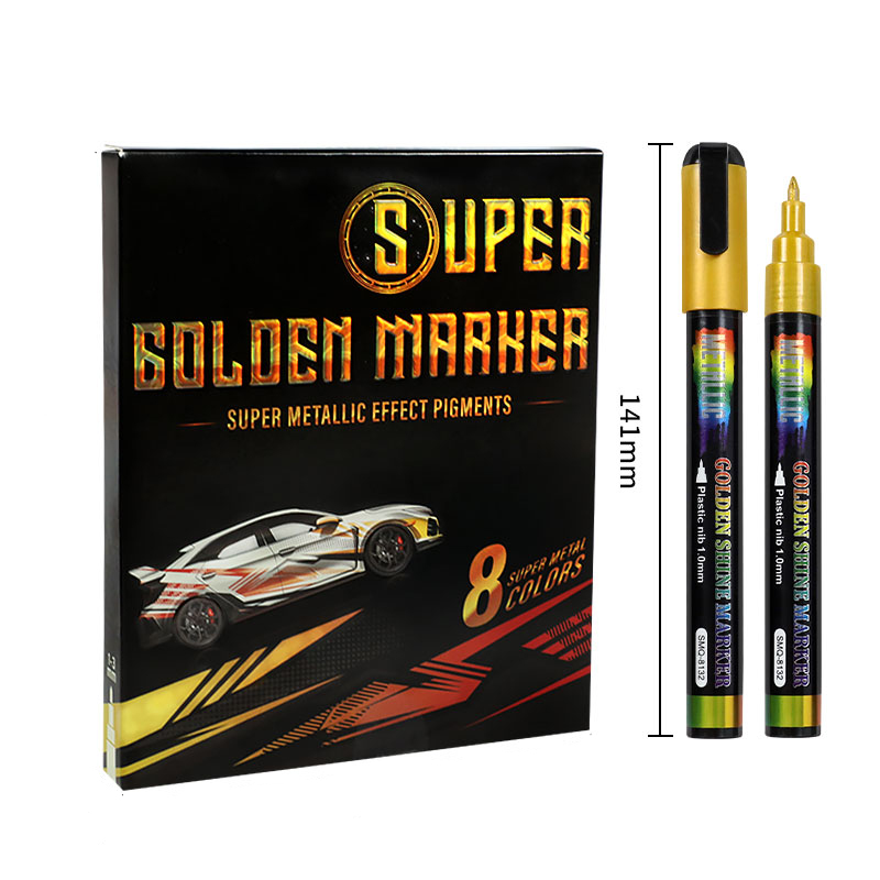 Metallic markers for adding metallic accents to illustrations, sign making & labelling
