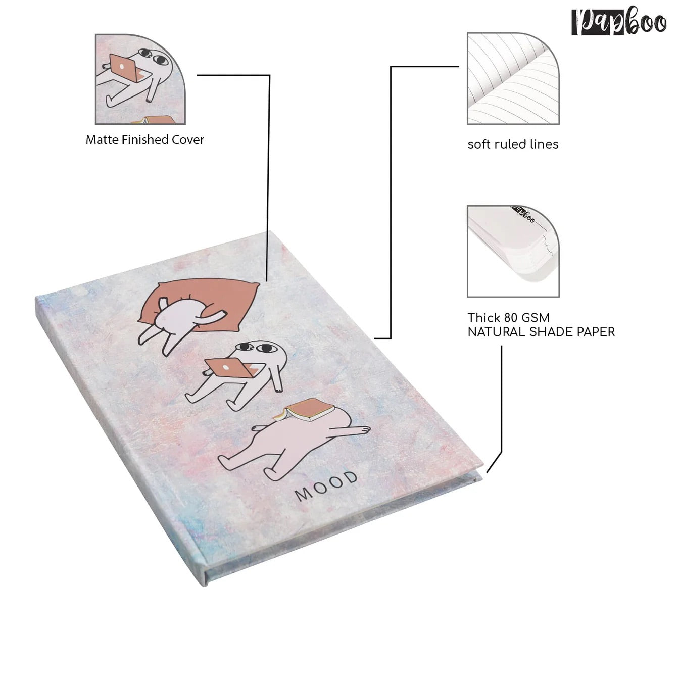 Mood Ruled Hardcover Notebook Express Your Every Mood - Notebook