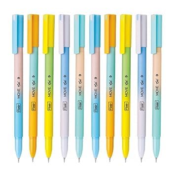 Set of 10 colorful gel pens with gradient colors. Best for students and professionals