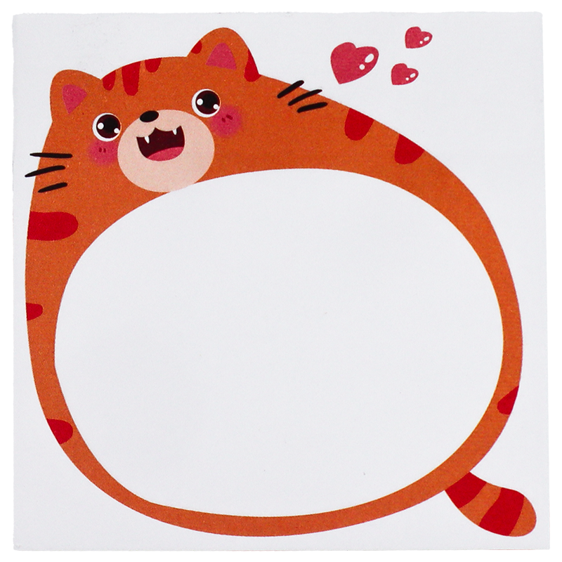 Kawaii Orange Cat Frame Sticky Notes