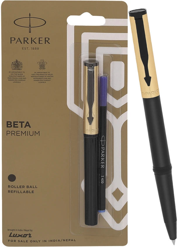 The Parker Beta Premium Roller Ball Pen perfect for students and professionals