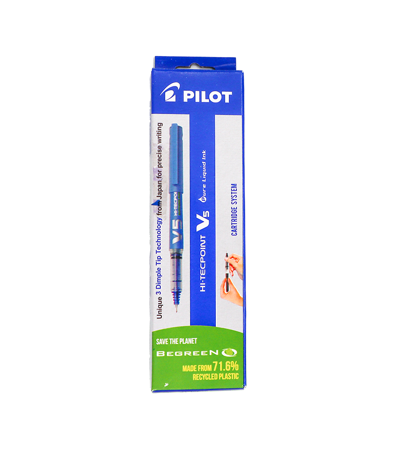 Pilot Hi-Tecpoint V5 pen cartridge packaging. Perfect for students and professionals