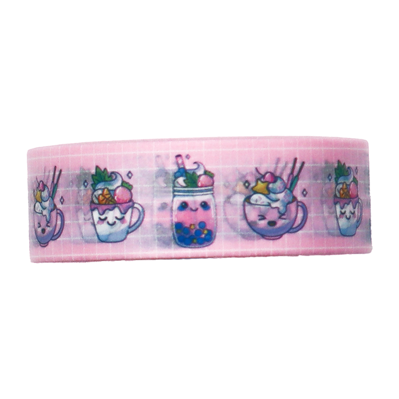 Shop for this adorable pink washi tape featuring a cute pattern of cartoon milkshakes and sweet drinks.