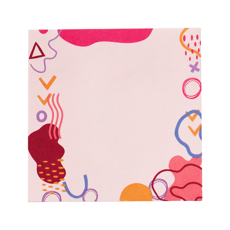 Eclectic Pattern Square Sticky Notes