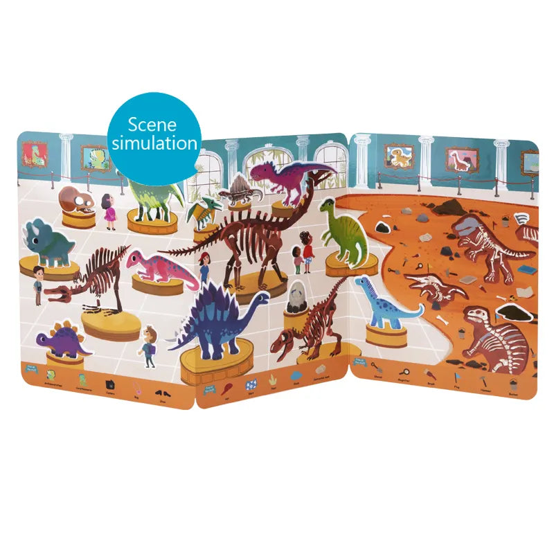 Reusable Silicone Sticker Book – Dinosaur