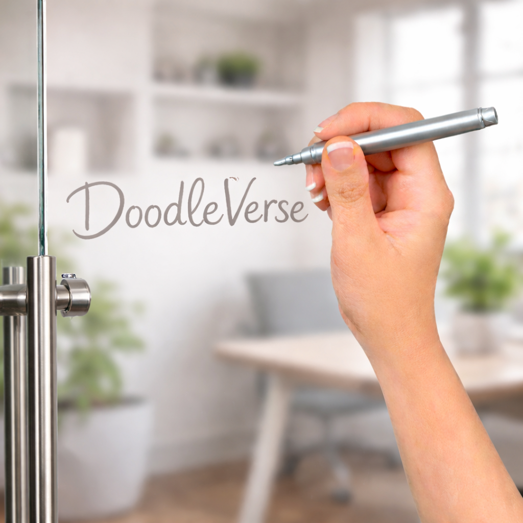 Silver Metallic Glass Marker Pen