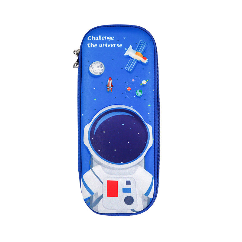 Space Explorer Hard Shell Pencil Case – Blue