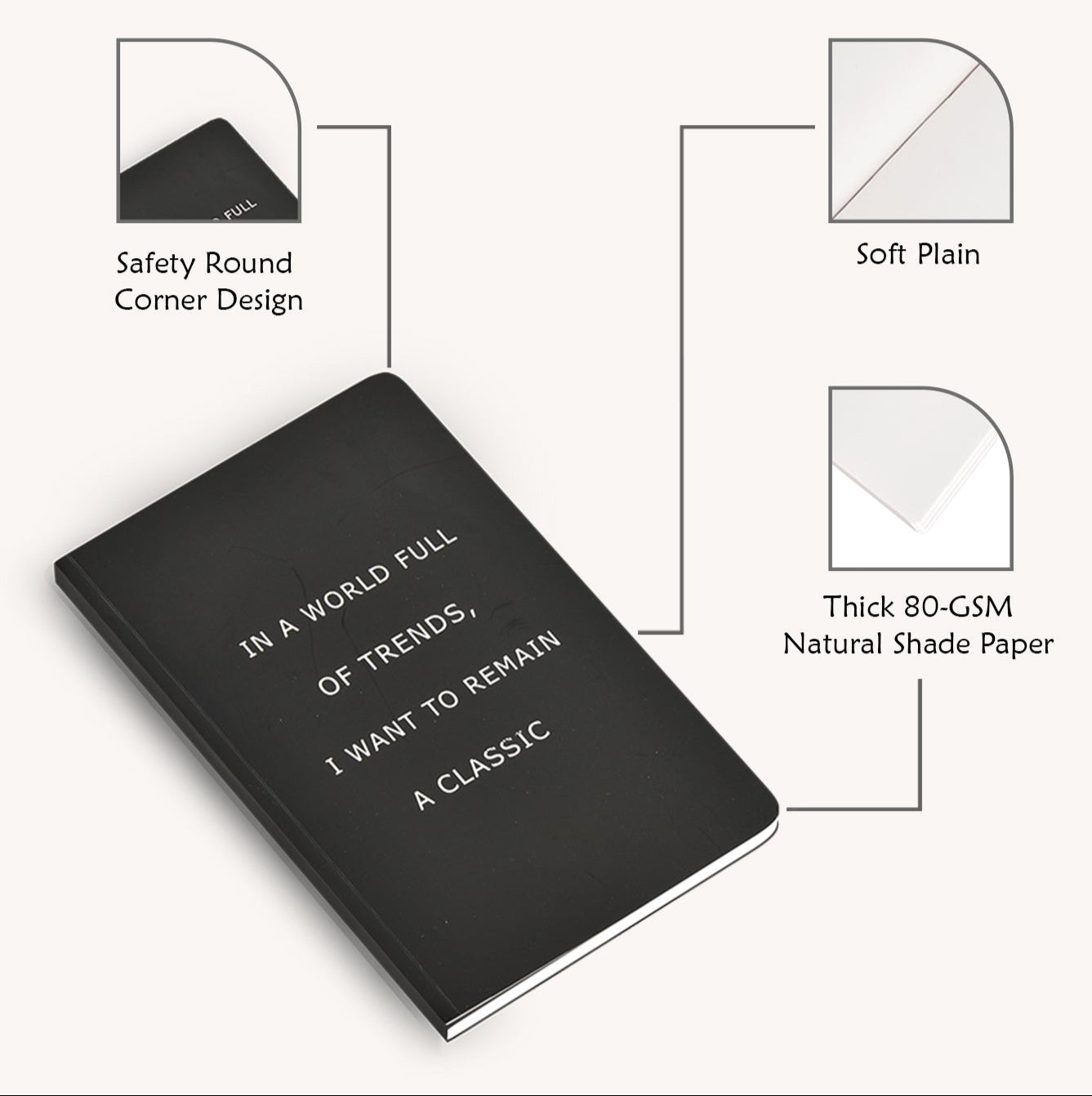 In A World Full Of Trends I Want To Remain A Classic A5 Notebook - A5 Notebook