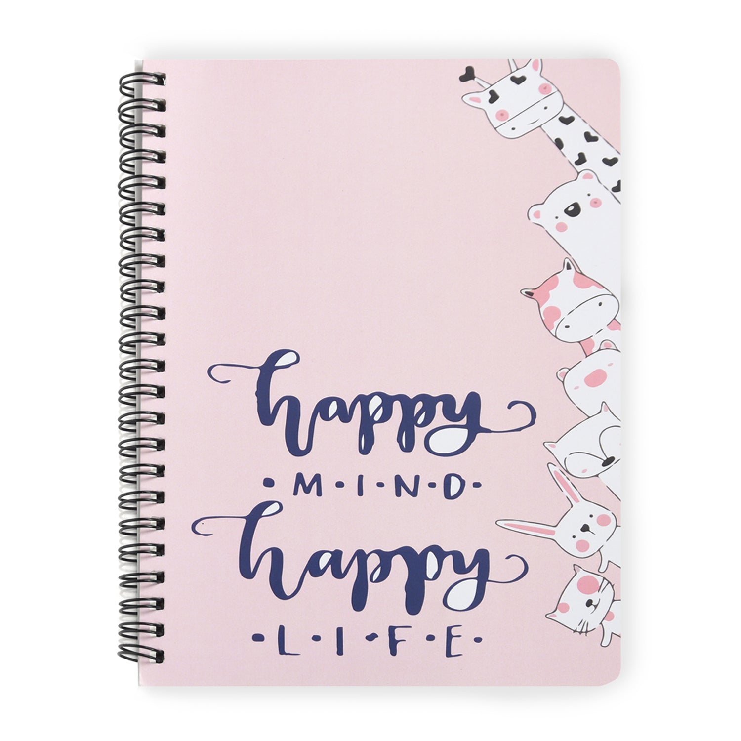 Happy Mind Happy Life Dotted A5 Wiro Journal