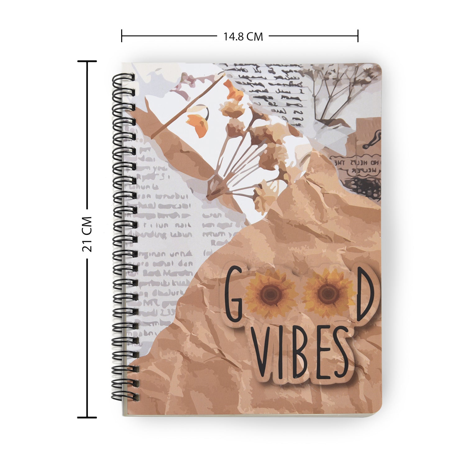 Good Vibes Dotted A5 Wiro Journal - Journals