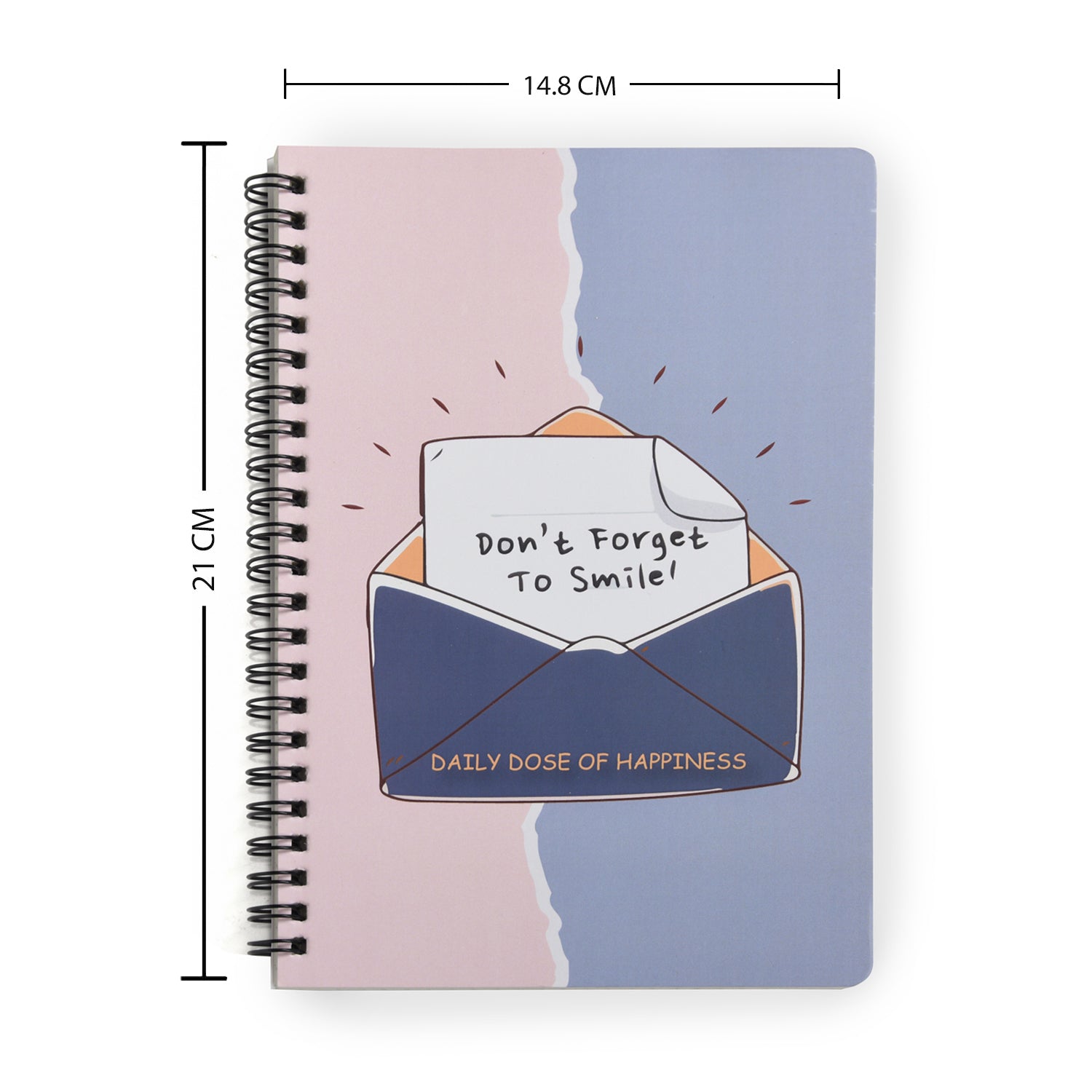 Don’t Forget To Smile Dotted A5 Wiro Journal - Journals