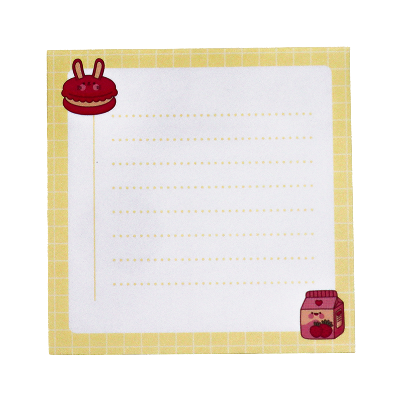 Kawaii Bunny Macaron & Jam Sticky Notes