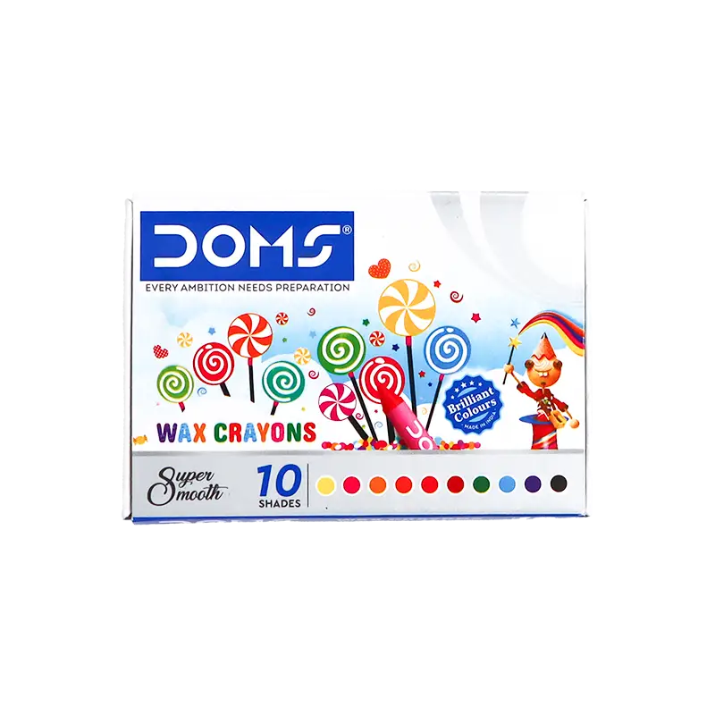 Doms Wax Crayons - 10 Colours - Wax Crayons