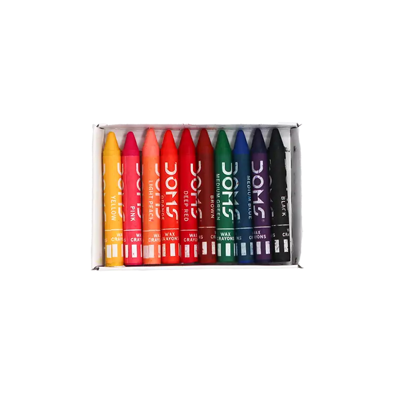 Doms Wax Crayons - 10 Colours - Wax Crayons