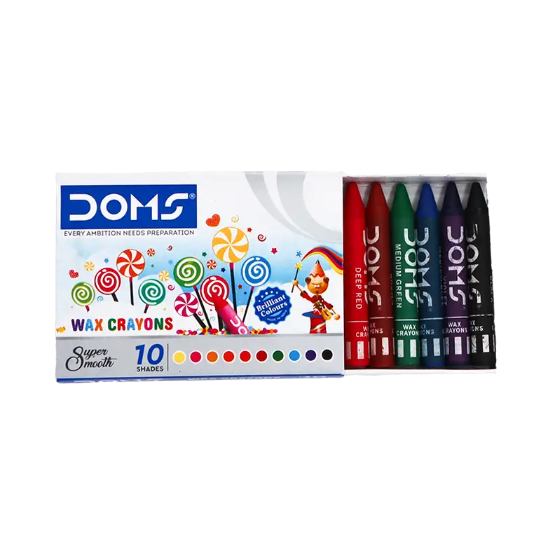 Doms Wax Crayons - 10 Colours - Wax Crayons
