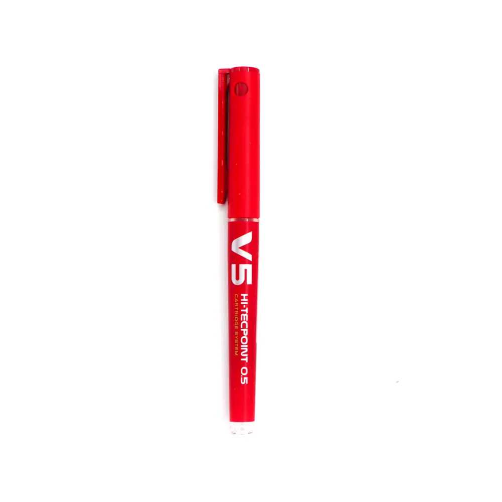 Pilot V5 Hi-Techpoint Pen Red - ball pen