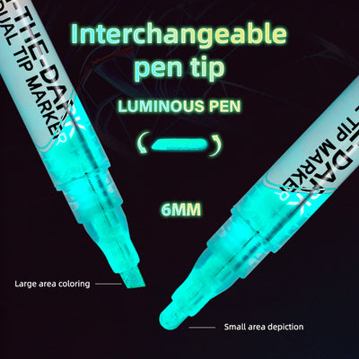 Doodleverse Glow In The Dark Dual Tip Markers