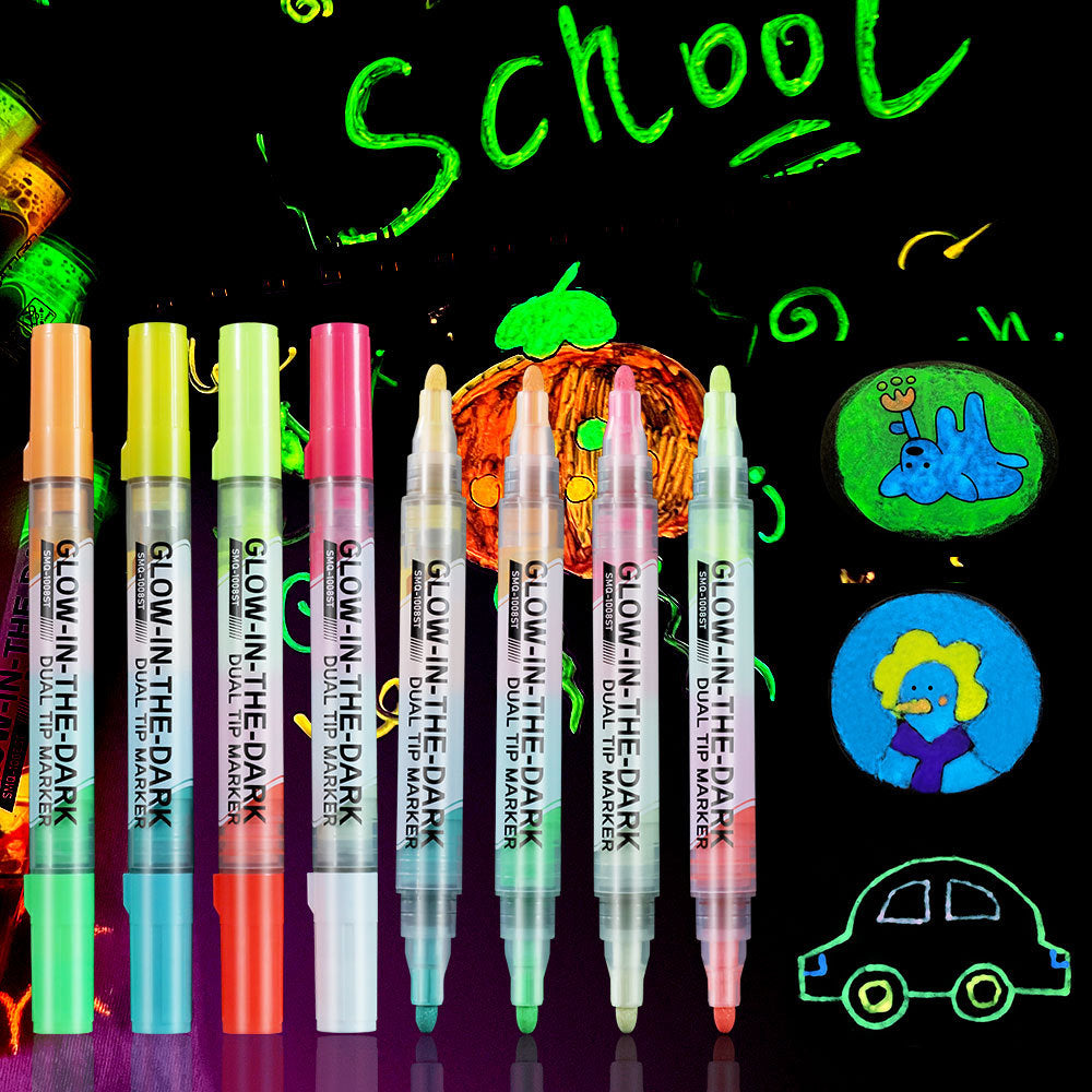 Doodleverse Glow In The Dark Dual Tip Markers