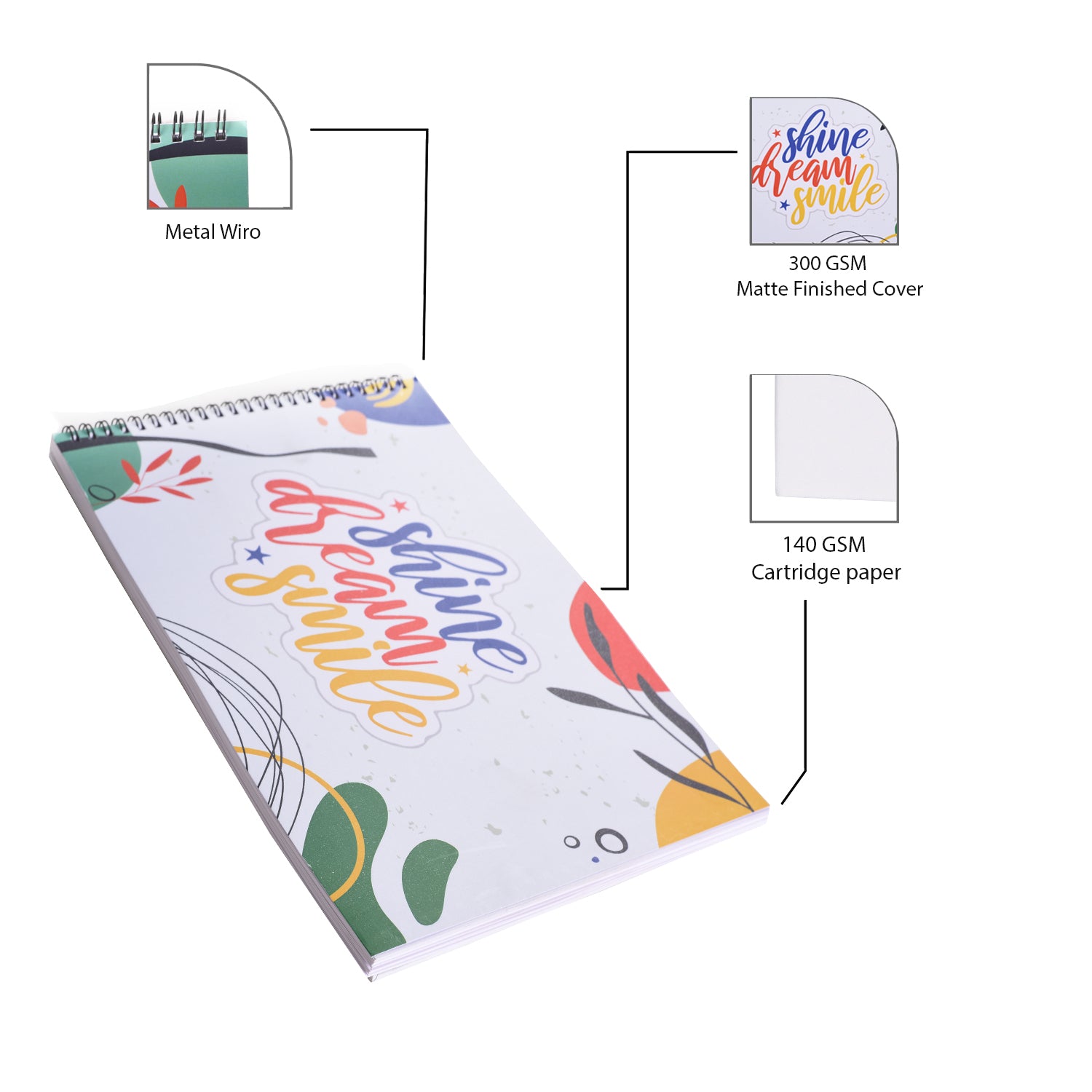 Shine Dream Smile Premium Sketchpad