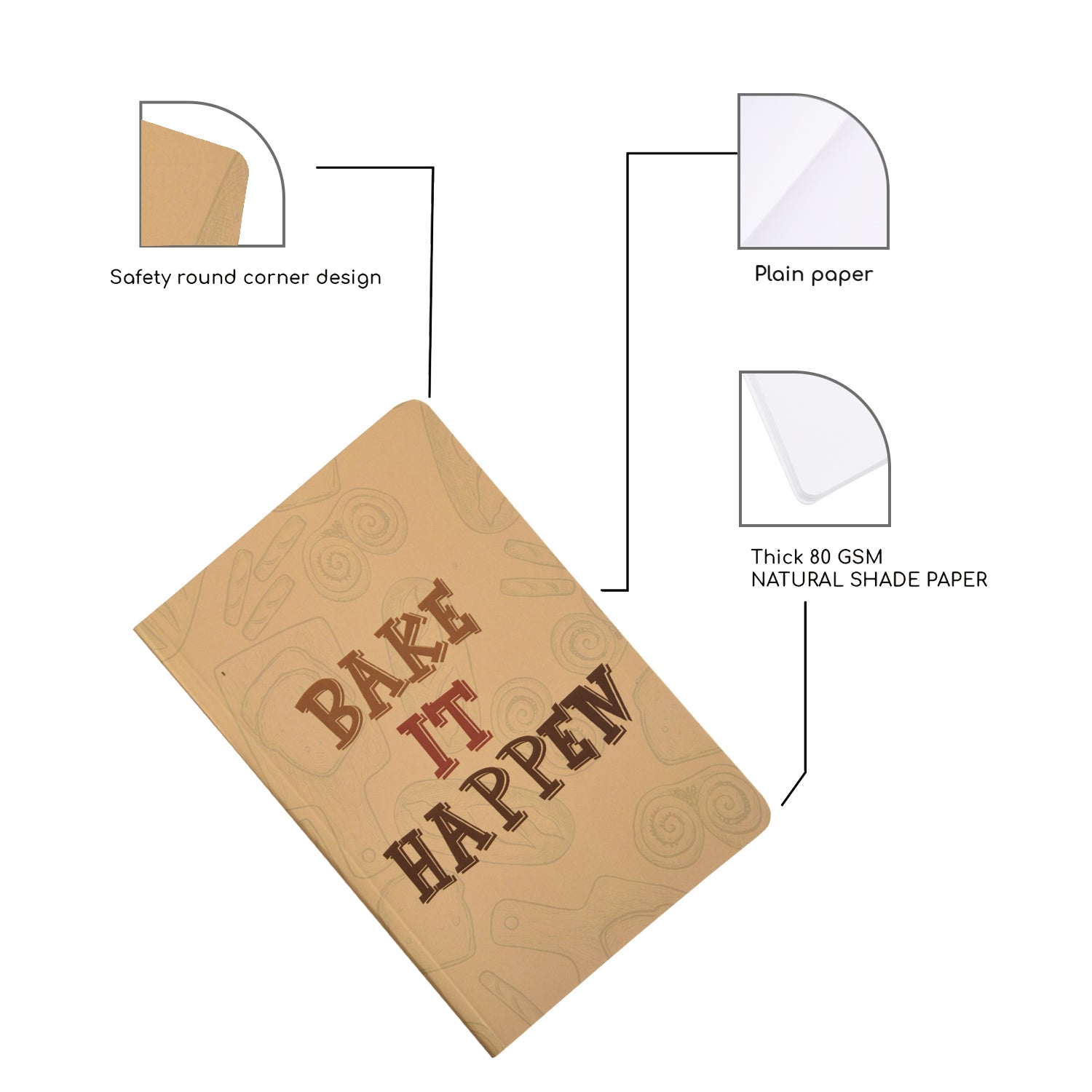 Bake It Happen A5 Notebook - A5 Notebook