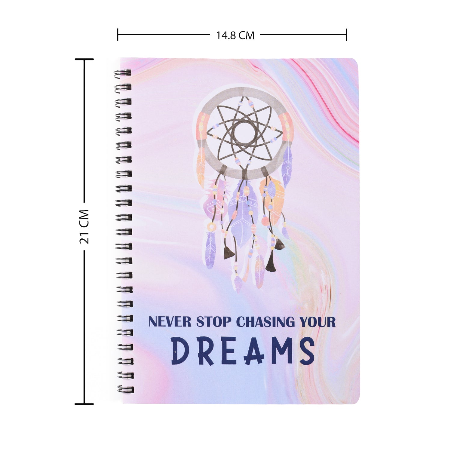 Never Stop Chasing Your Dreams Dotted A5 Wiro Journal - Journals