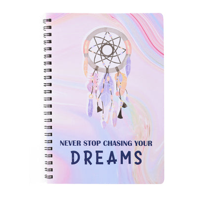 Never Stop Chasing Your Dreams Dotted A5 Wiro Journal - Journals