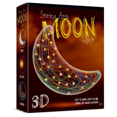 3D String Art Light Kit MOON - DIY Set for Kids