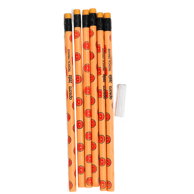 Apsara Zesta Scented Writing Pencils (Pack of 6) 3 Colours - Orange - Pencils