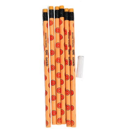 Apsara Zesta Scented Writing Pencils (Pack of 6) 3 Colours - Orange - Pencils