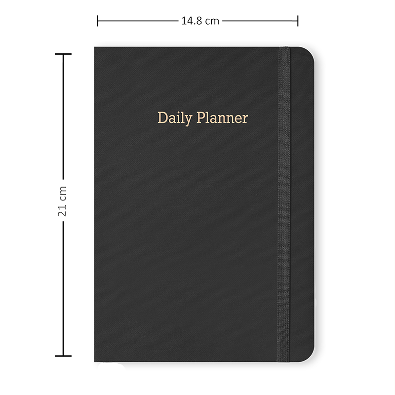 Black daily planner for professionals