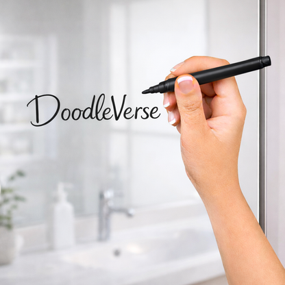 Black Metallic Glass Marker Pen