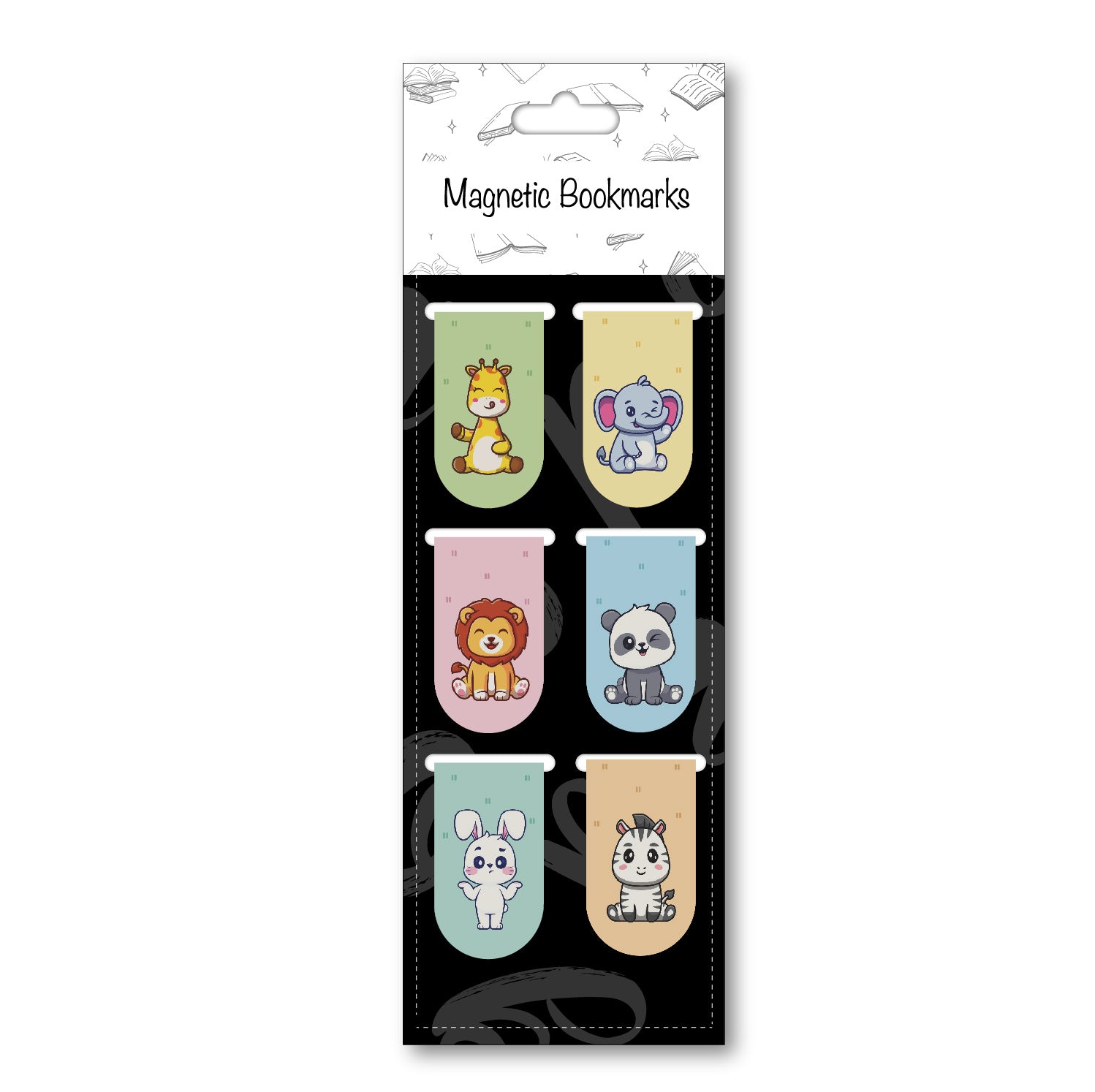 Animal Magnetic Bookmark - Pack of 6 - Bookmark